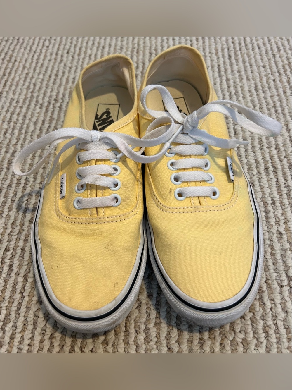Vans Authentic Yellow Canvas Low-Top Sneaker - women 8 / men 6.5